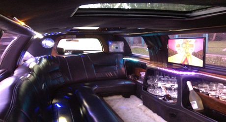 Inside the Black Lincoln Town Car Gdansk