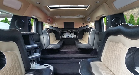 Inside the Hummer Limousine in Warsaw